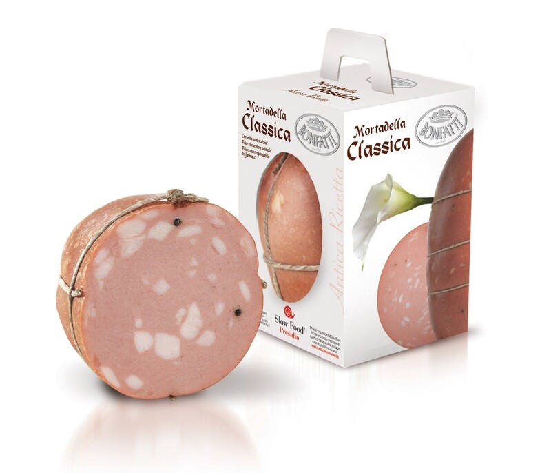 Mortadella Classica Presidio Slow Food 700 gr con astuccio
