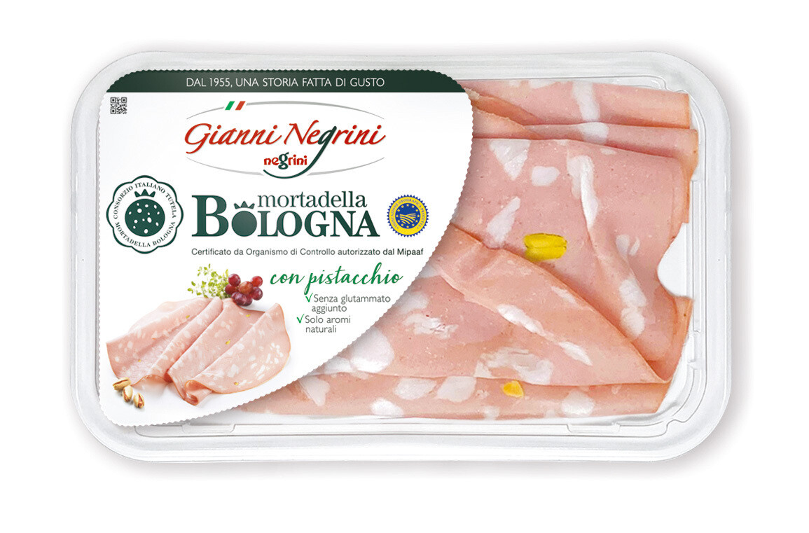 Mortadella Bologna Igp c/pistacchio vaschetta 80 gr