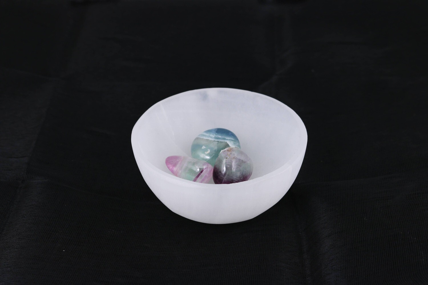 Selenite Smudge Bowl &amp; Crystal Charging from Morocco