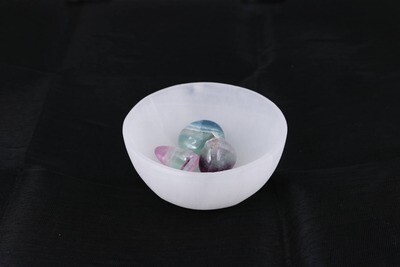Selenite Smudge Bowl &amp; Crystal Charging from Morocco