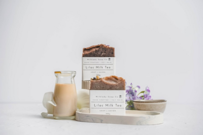 Lilac Milk Tea - Fresh Goat Milk Soap Bars (Handcrafted)