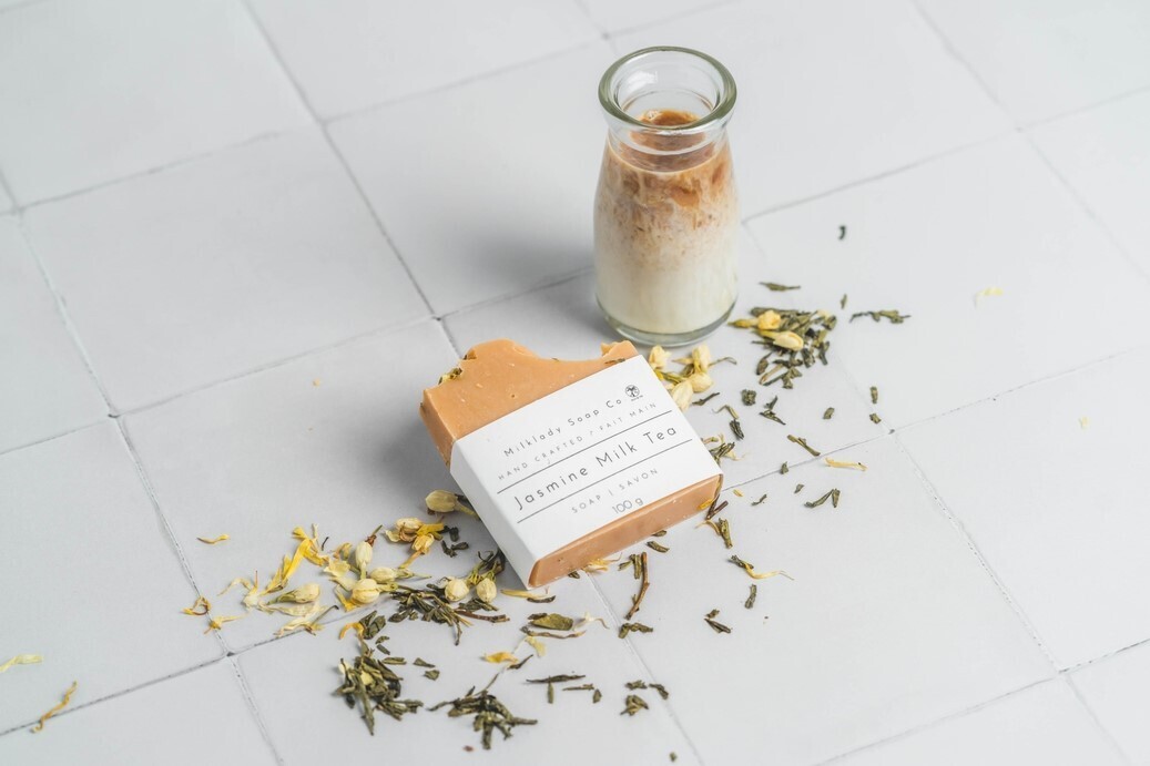 Jasmine Milk Tea- Fresh Goat Milk Soap Bars (Handcrafted)