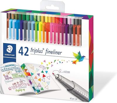 Triplus Fineliner Pens 334C42, Assorted - Set of 42