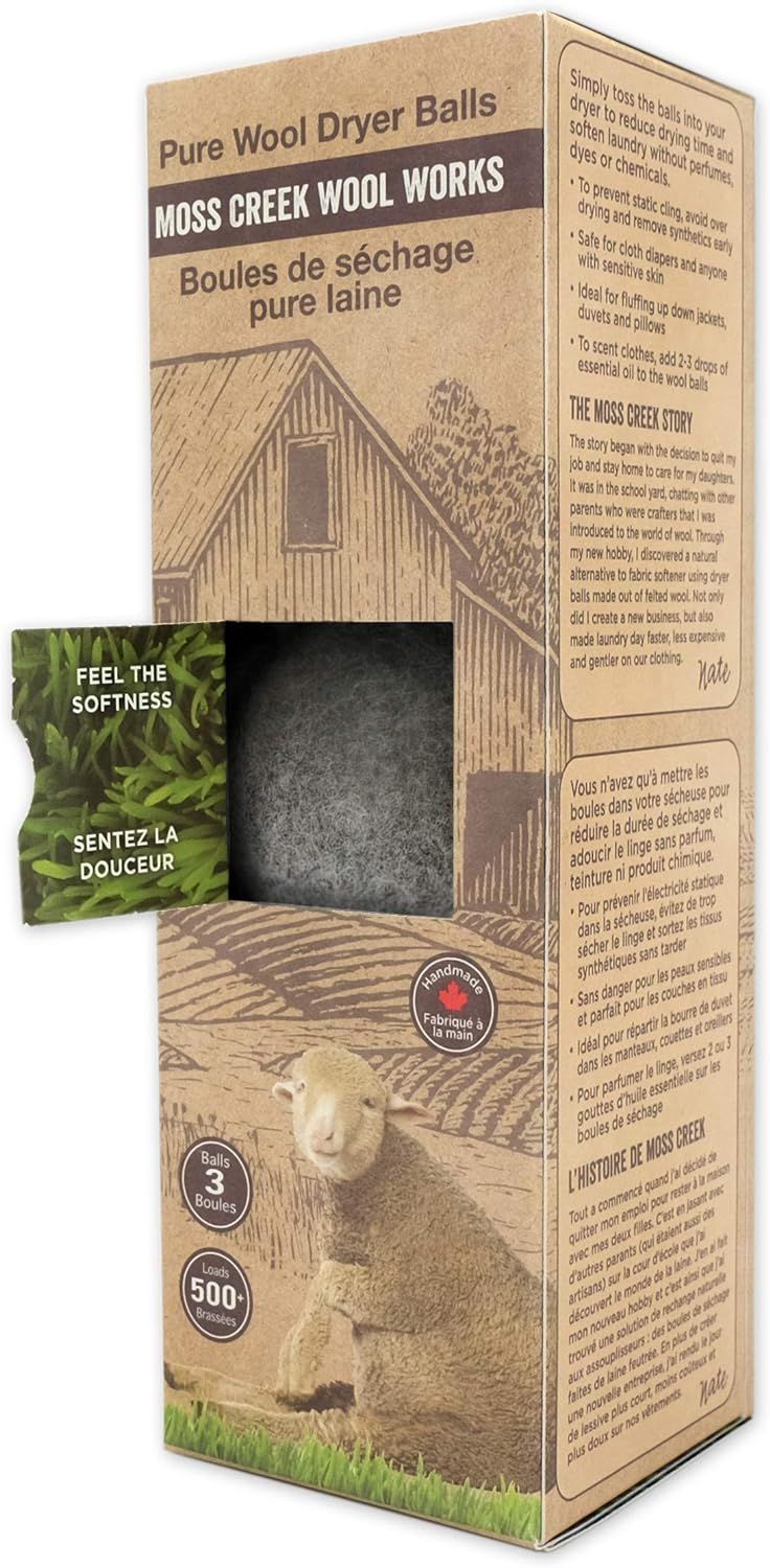 Moss Creek Wool Works - Pure Wool Dryer Balls - Canadian Hand Made