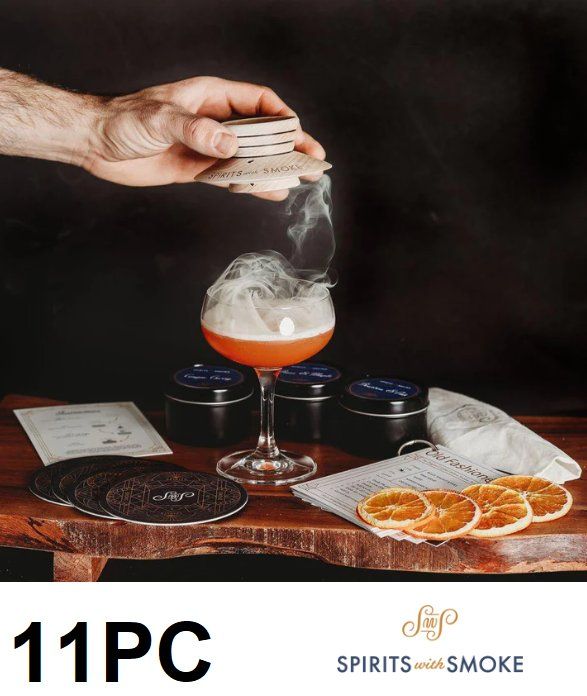 Spirits With Smoke Smoking Saucer Cocktail Set