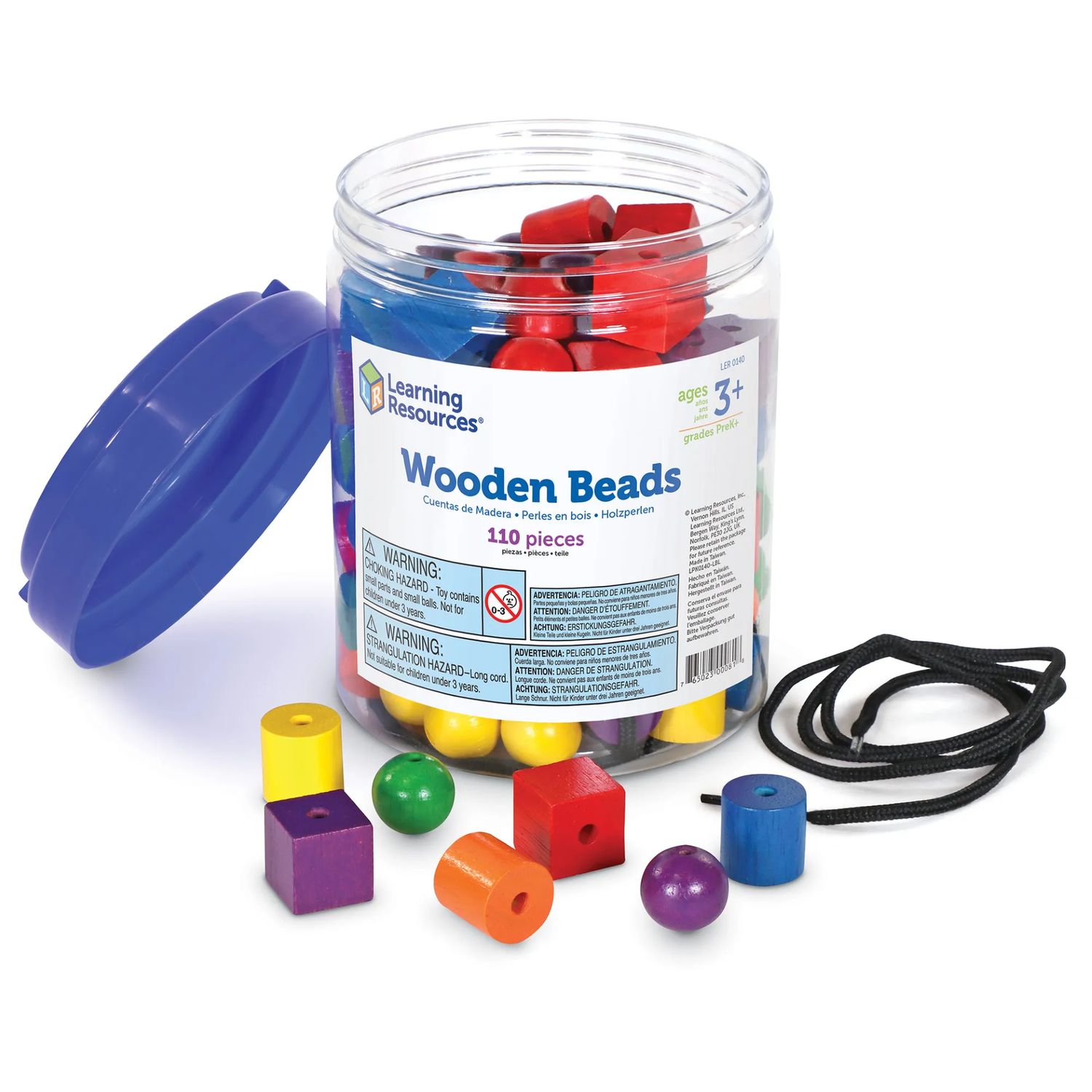 Wooden Beads in a Bucket