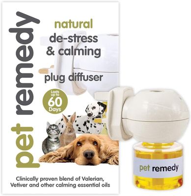 Pet Remedy De-Stress &amp; Calming Natural Essential Oils Plug-In Diffuser With 40ml Bottle