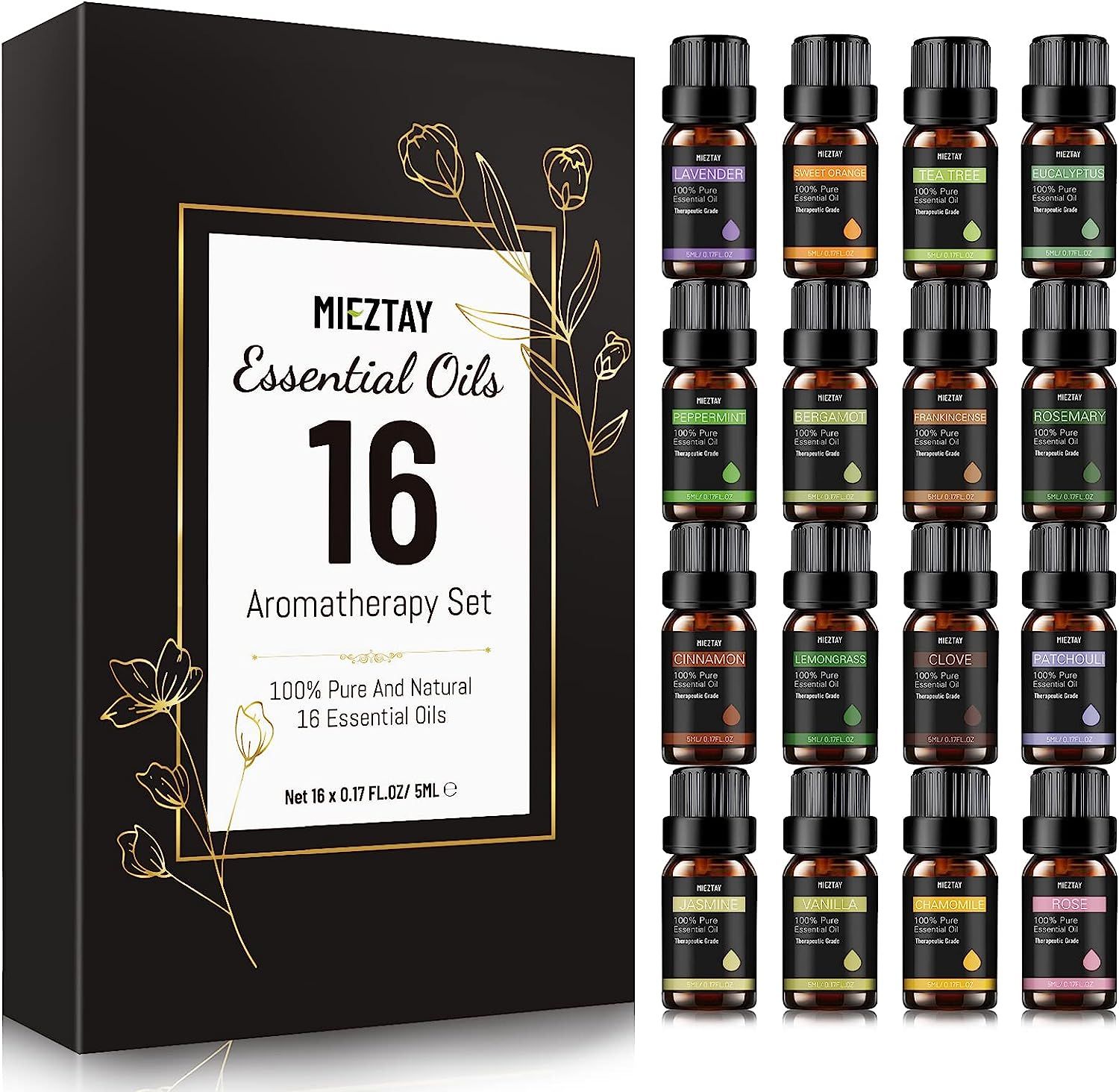 16 Pack Mietzay Essential Oils For Candle Making, Diffusers, &amp; Aromatherapy