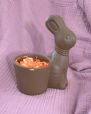 Plaster Bunny Basket
