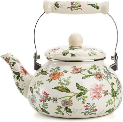 Jucoan 2.6 Quart Vintage Enamel Tea Kettle