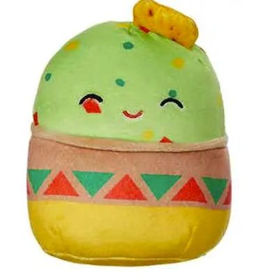 Squishmallows Food Squad Gideon the Guacamole with Tortilla Chip Clip on