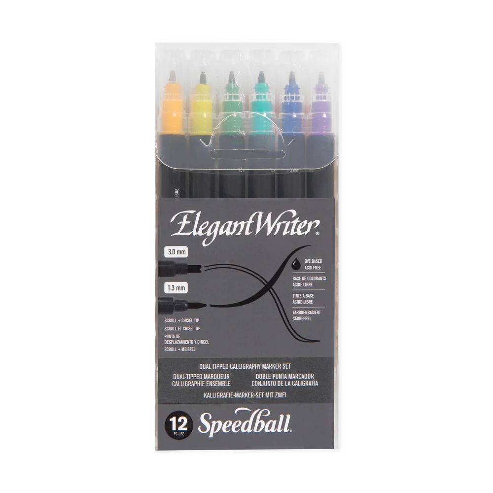 Calligraphy Markers 12 Set Dual-Tip