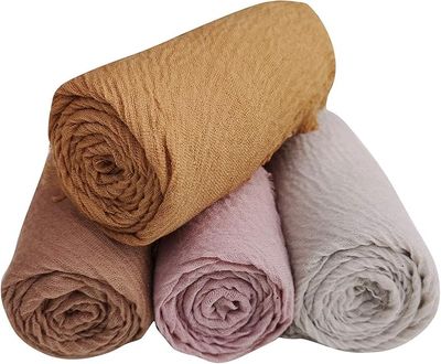 Women Soft Cotton Hemp Scarf Shawl Long Scarves