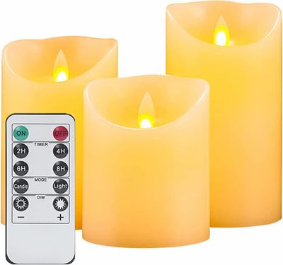 LED Flameless Candles Set of 3