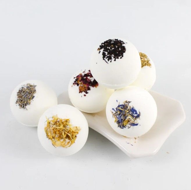 Bath Bomb with Botanicals - Manchurian Dragon ~ Hibiscus Flowers