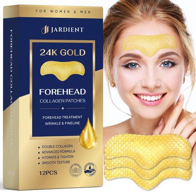 24K Gold Forehead Patches- Forehead Mask