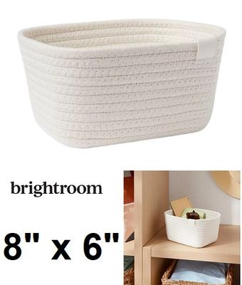 Coiled Rope Basket from Brightroom - 8&quot; x 6&quot; - white