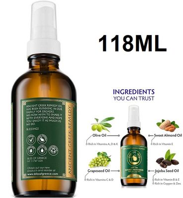 Ancient Greek Remedy Organic Face And Body Oil - With Olive Oil, Almond Oil, Jojoba Oil, And Grapeseed Oil - 118ml - Unscented
