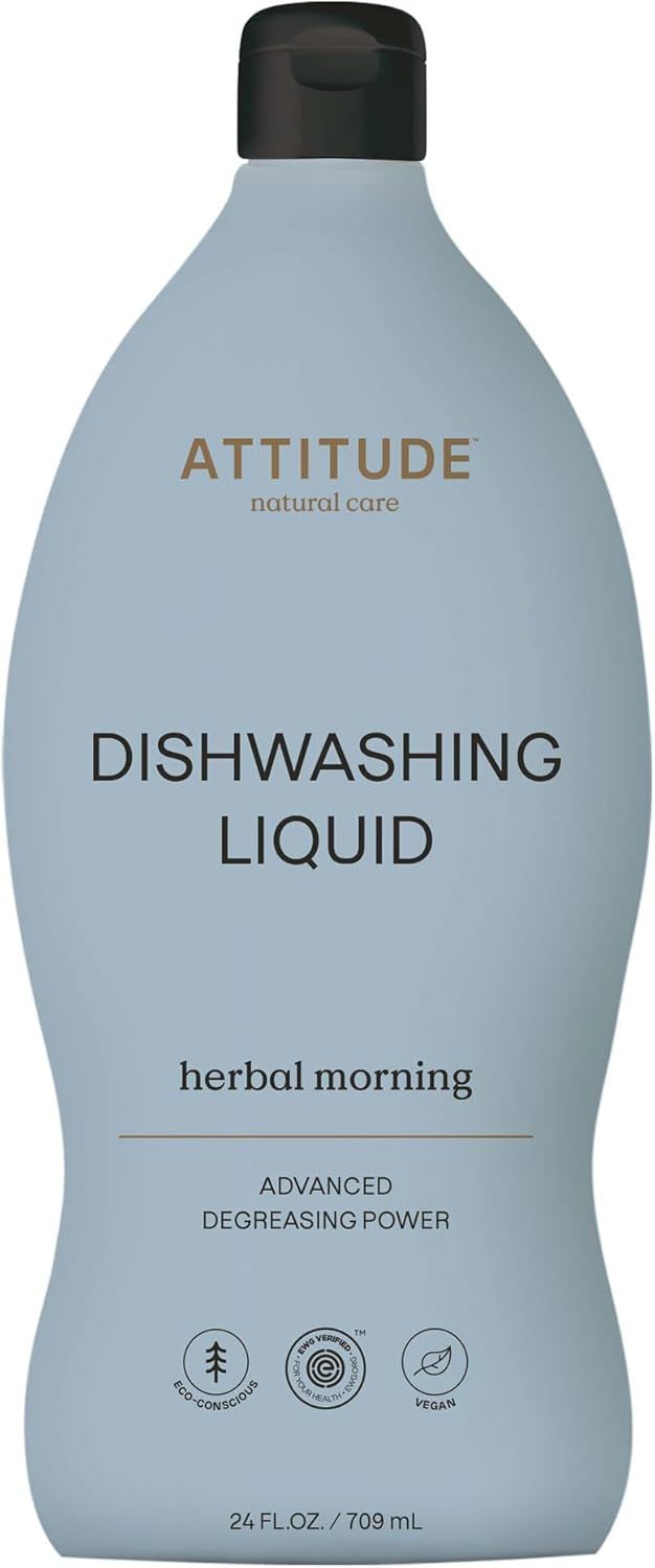 Natural Care EWG Verified Vegan Plant Based Herbal Morning Dishwashing Liquid