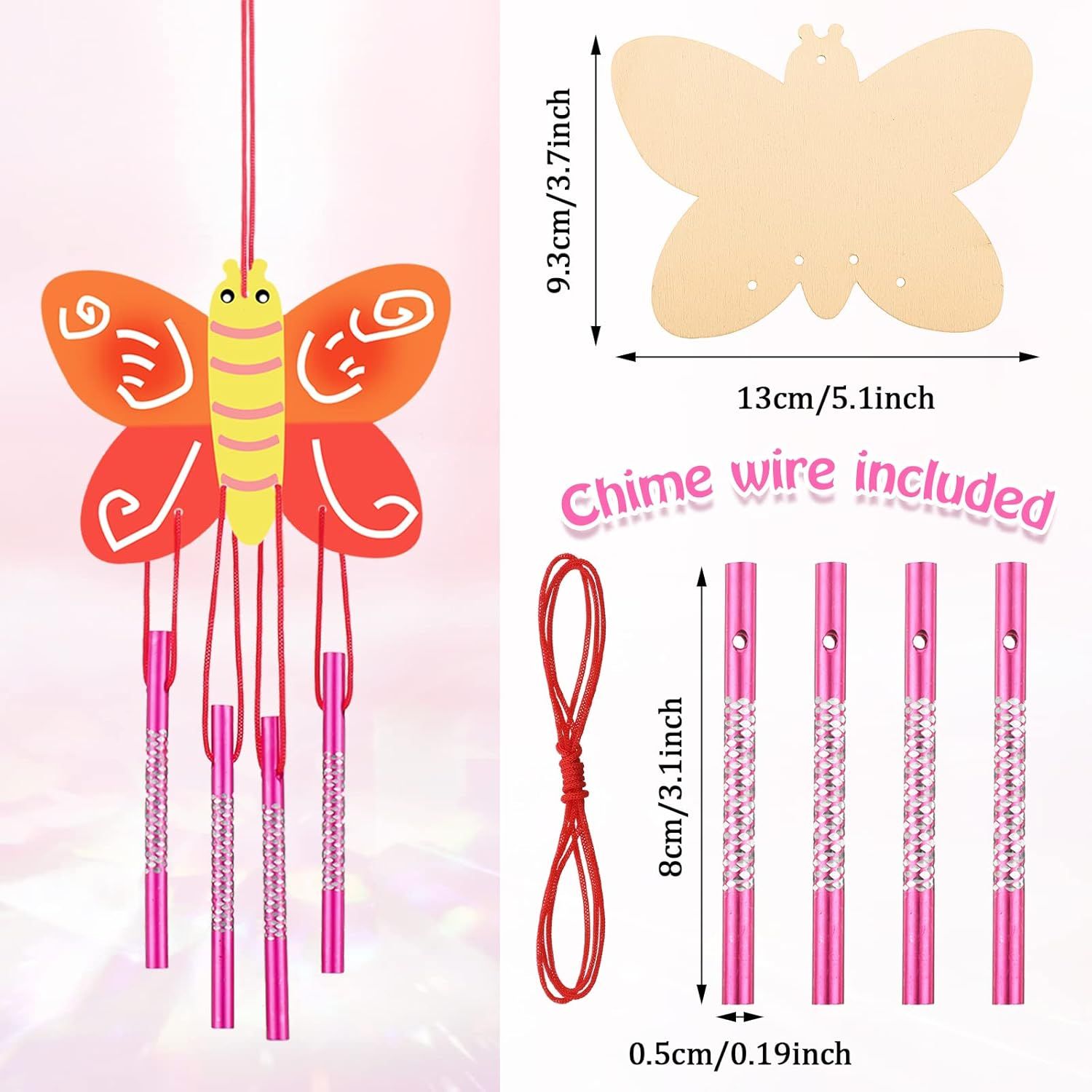 Butterfly Wind Chime Set