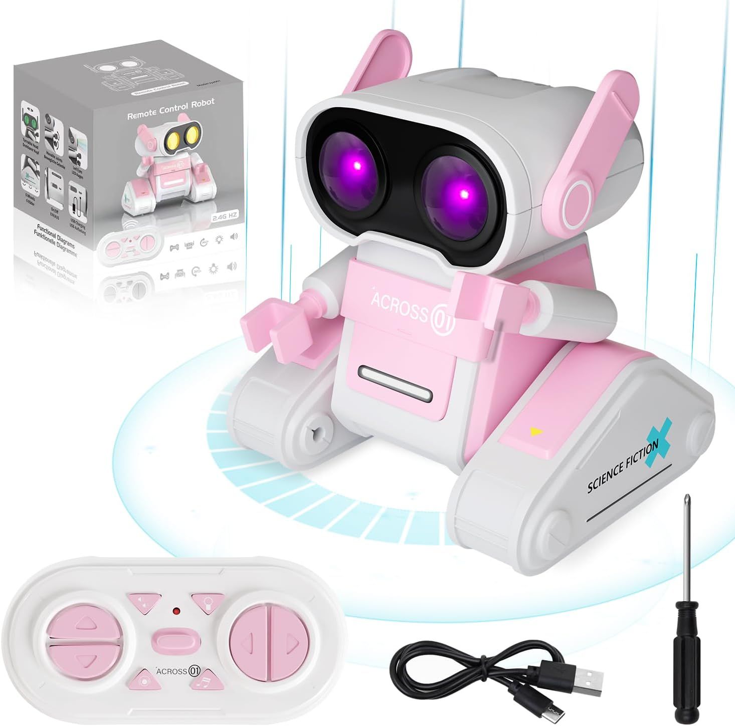 Robot Toy, Remote Control - Pink