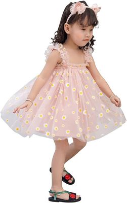 Toddler Tulle Tutu Dress - Size 2-3T Pink/Daisies