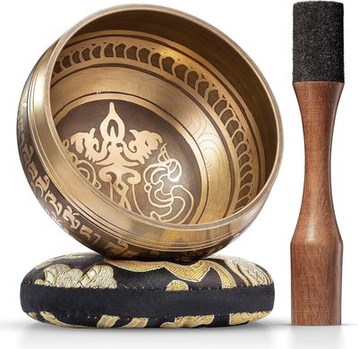 Tibetan Singing Bowl Set – Authentic Hand-Tuned Sound Bowl for Meditation