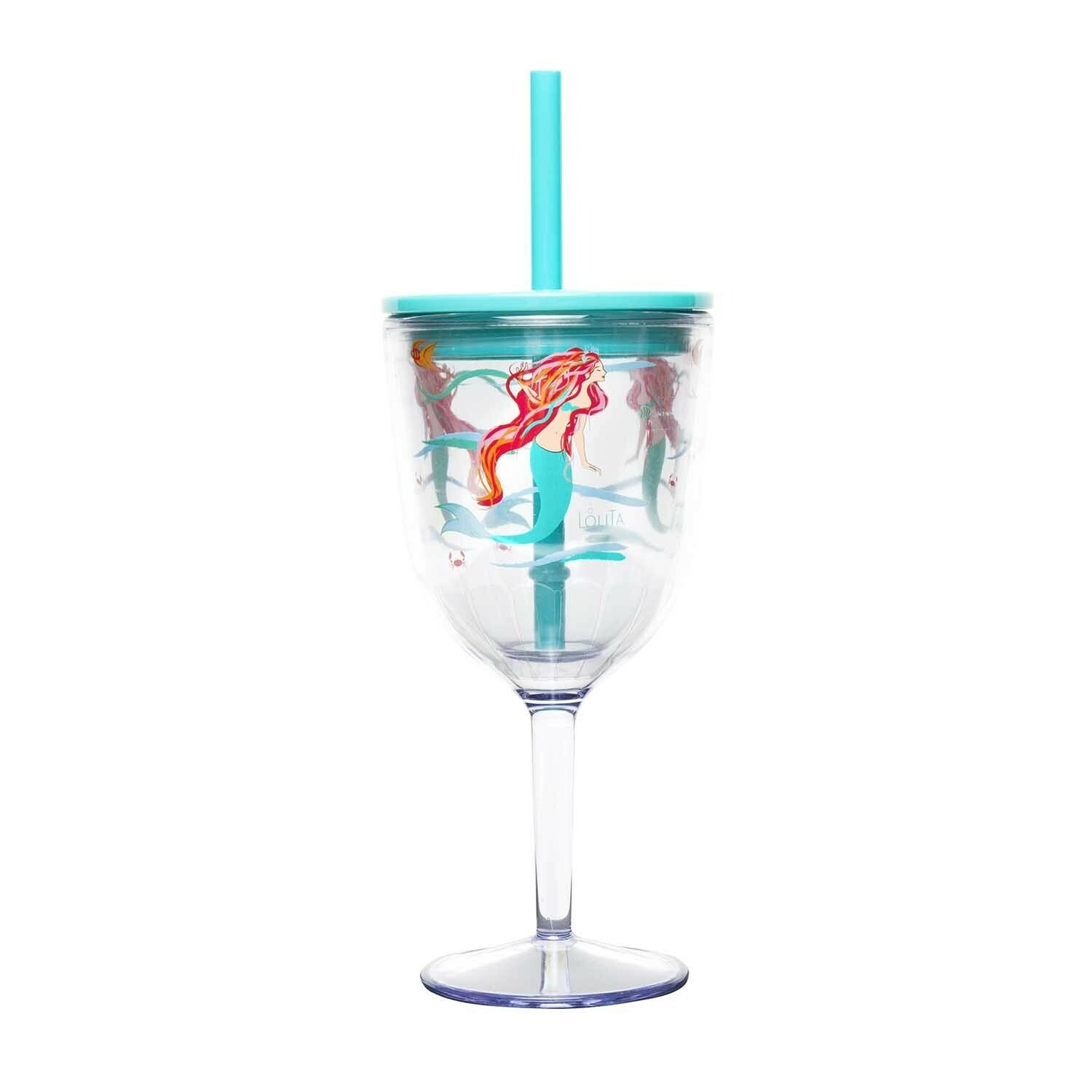 Goblet With Straw - Mermaid
