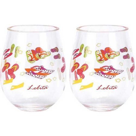 Stemless Acrylic Wine Drinkware Set - Flip Flops