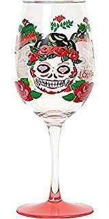 Acrylic Wine Drinkware Set - Sugar Skull