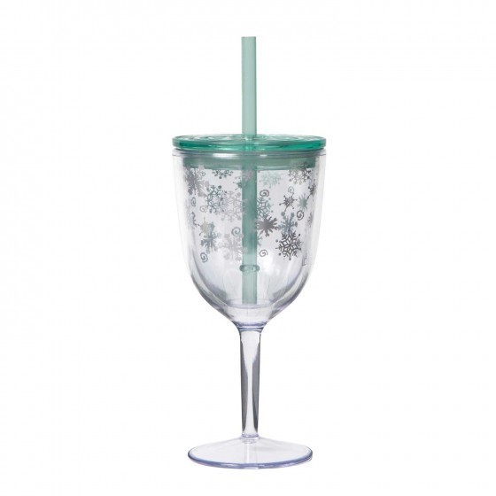Acrylic Goblet w/ Straw - Dazzling