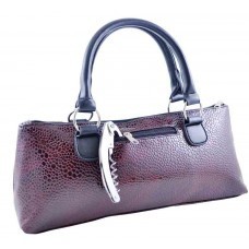 Wine Clutch - Burgundy Serpentes