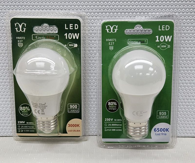 Gnetic Glass Bombillas LED Casquillo E27 6500 Luz Fría
