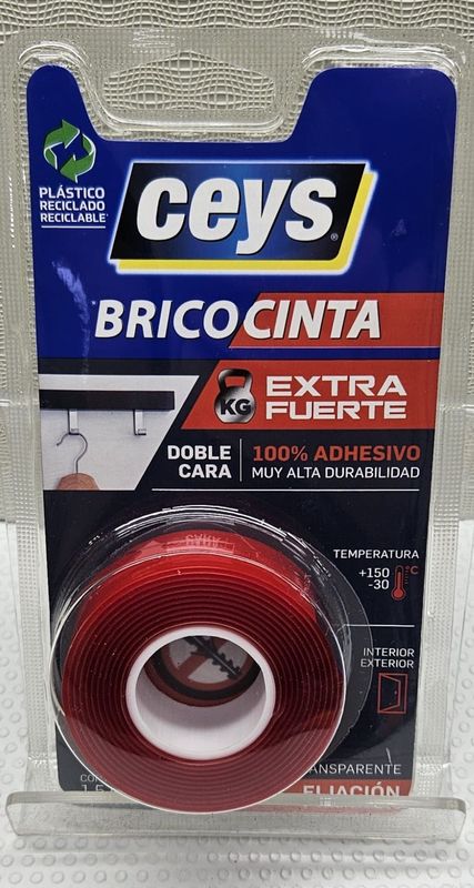 Ceys Bricocinta  cinta doble cara extra fuerte 1,5mx19mm