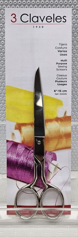 Tres Claveles Tijeras de costura y usos varios 6"/15cm