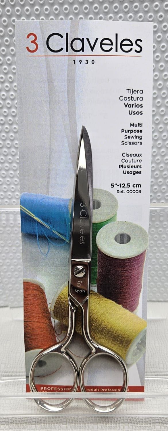 Tres Claveles Tijeras de costura y usos varios 5"/12,5cm
