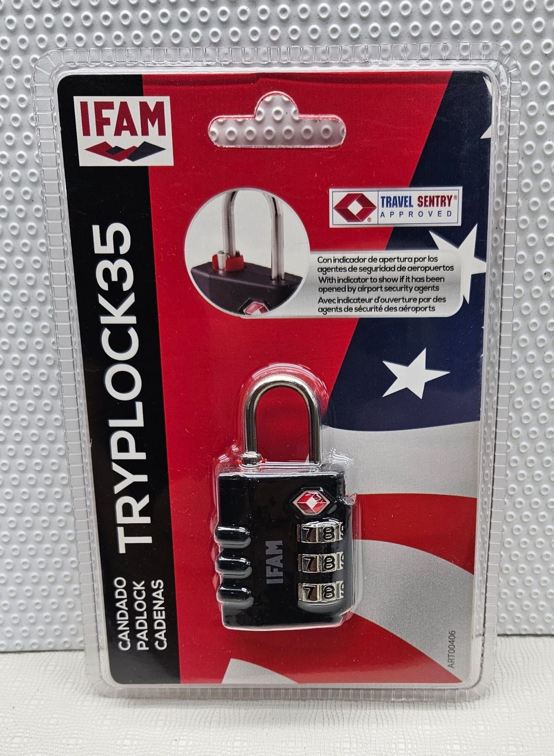 Ifam Tryplock35 candado DE COMBINACIÓN especial para viajes a América