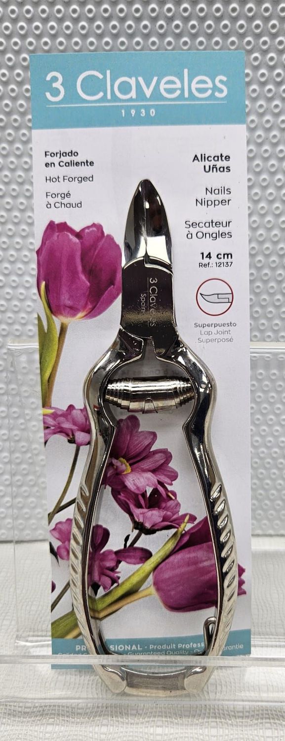 Tres Claveles alicate de uñas 14cm.