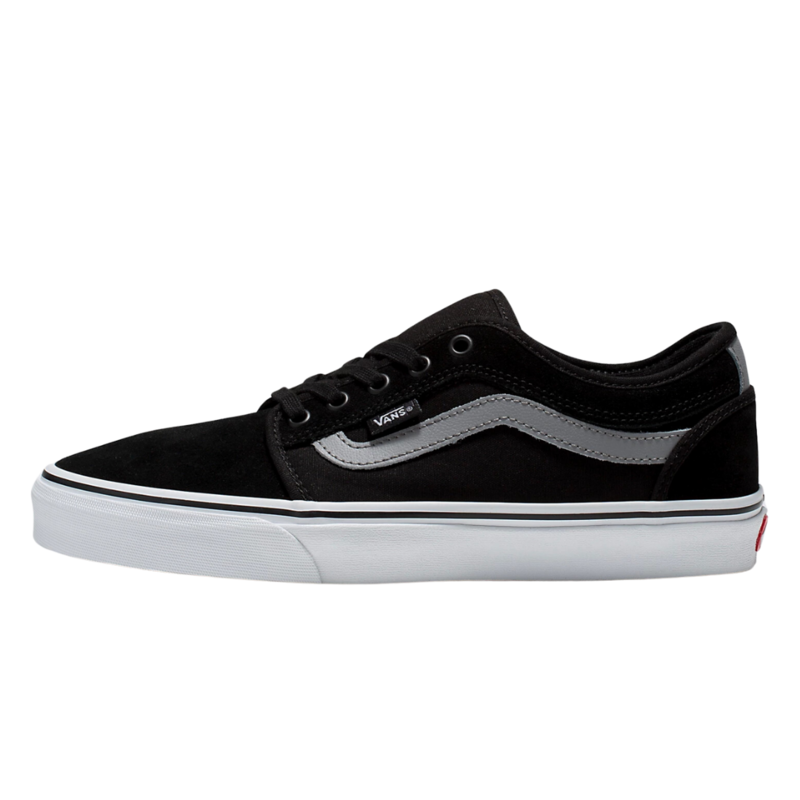 CHUKKA LOW SIDESTRIPE SK8 BLK/GRY/WHT, Color: BLK/GRY/WHT, Size: 6