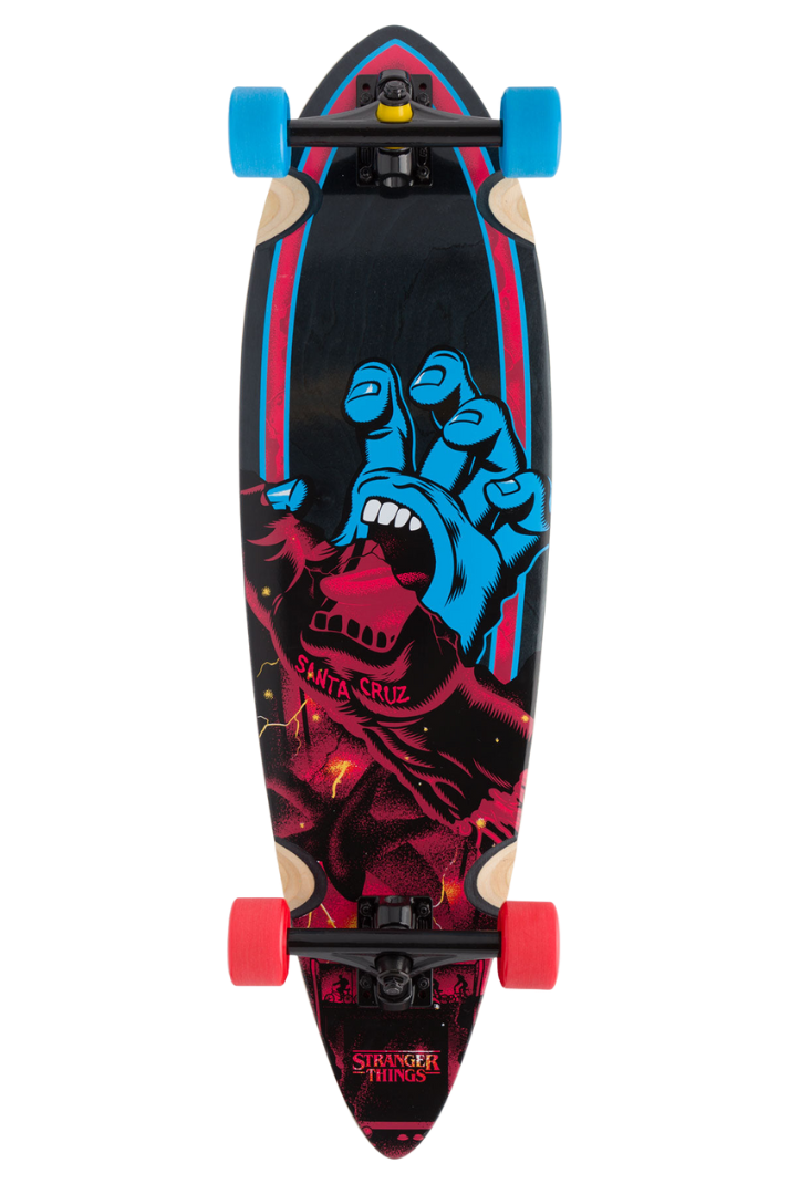 STRANGER THINGS SCREAMING HAND PINTAIL 33&quot; LONGBOARD