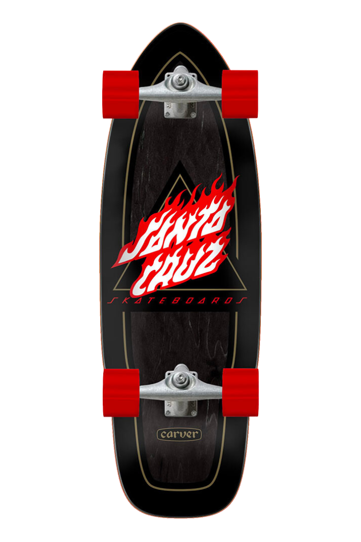 FLAMED NOT A DOT CUT BACK CARVER 9.75&quot; SURF SKATE