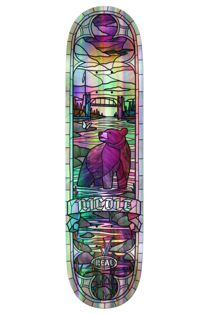 NICOLE RAINBOW FOIL HOLO CATHEDRAL 8.38&quot; DECK