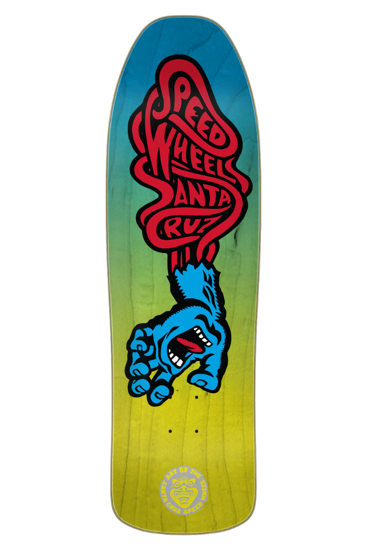 SPEED WHEELS VEIN HAND SCREENED 9.35&quot; DECK #149/300 YELLOW/BLUE