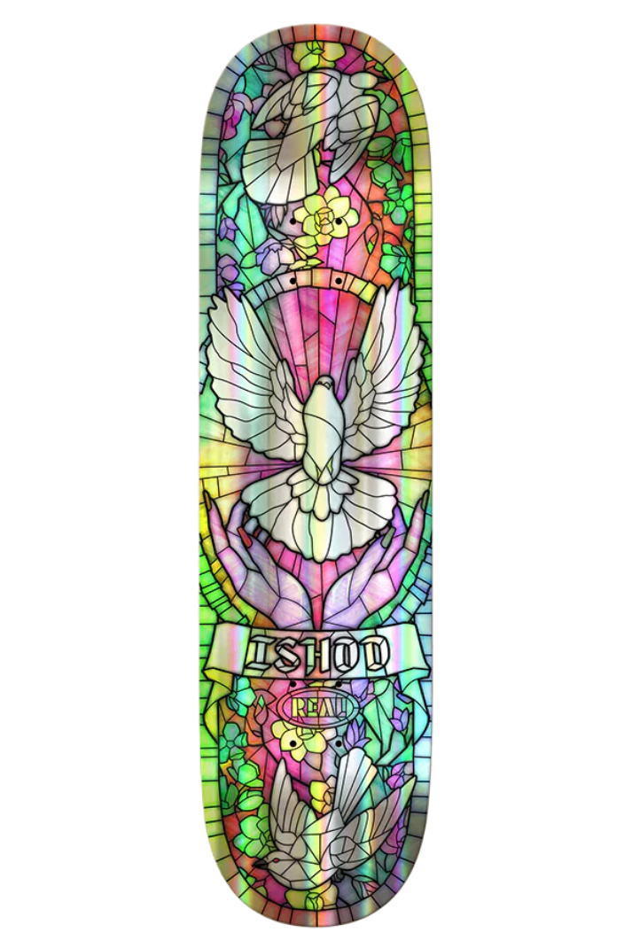 ISHOD HOLOGRAPHIC RAINBOW FOIL EASY RIDER TWIN TAIL 8.25&quot; DECK