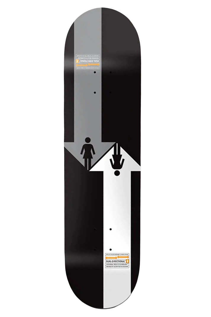 MCCRANK BLACK WHITE TWIN TIP 8.5&quot; DECK