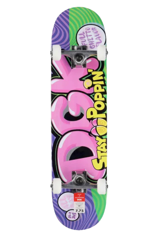STAY POPPIN 7.75&quot; COMPLETE SKATEBOARD