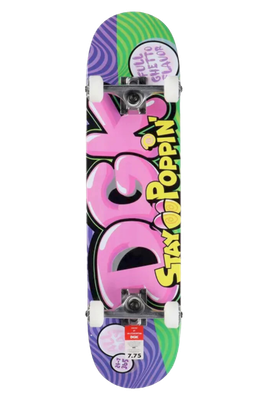 STAY POPPIN 7.75&quot; COMPLETE SKATEBOARD