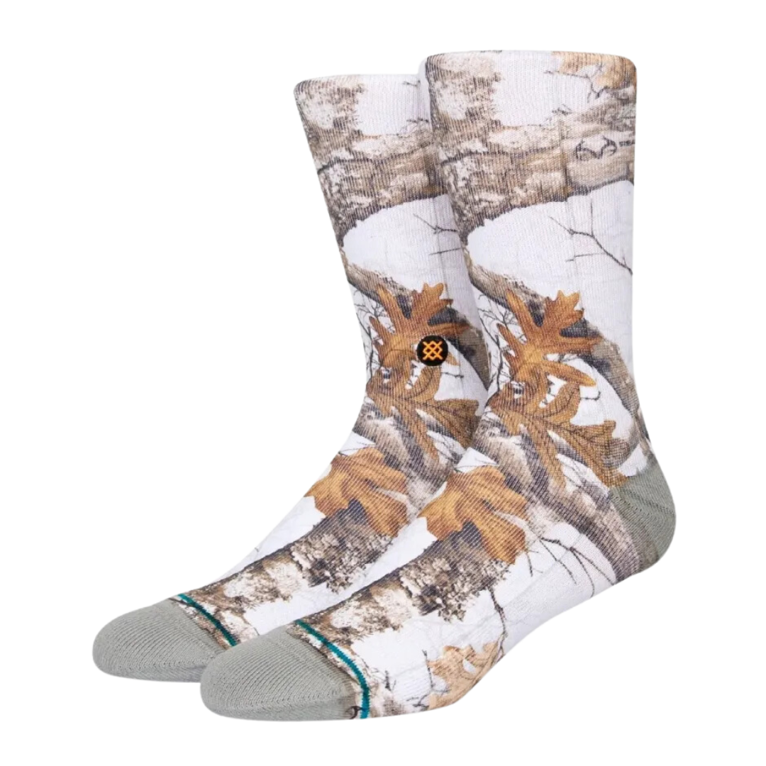 REALTREE x STANCE EDGE WHITE CREW SOCKS