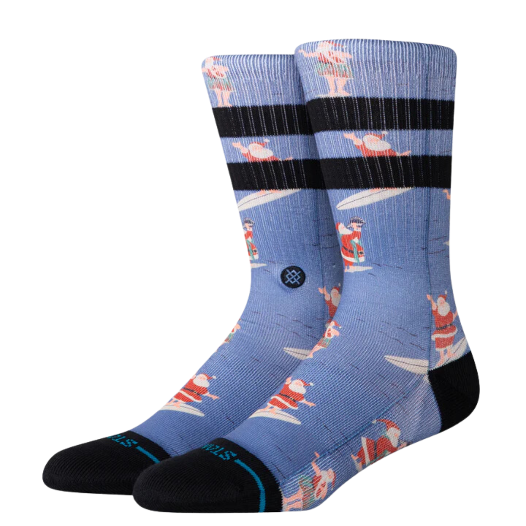 SURFING SANTA CREW SOCKS