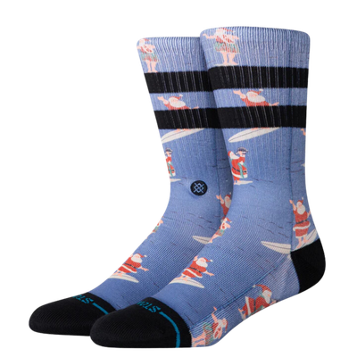 SURFING SANTA CREW SOCKS
